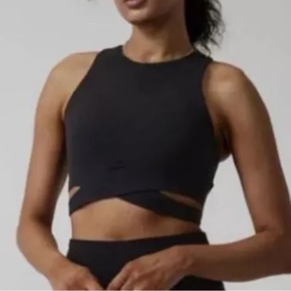 Athleta [NWT Small] Conscious Crop Black Cut-Out Sports Bra - Picture 11 of 11
